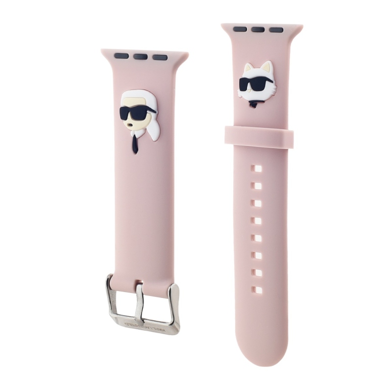 Karl Lagerfeld Karl and Choupette Head NFT Remienok pre Apple Watch 42/44/45/49 Pink