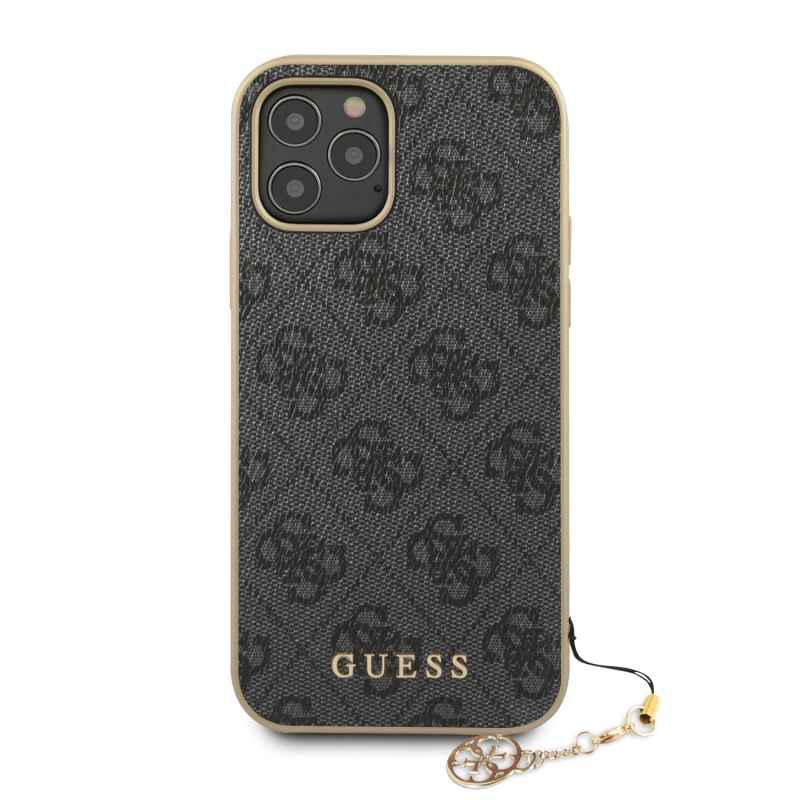 Guess 4G Charms Zadný Kryt pre iPhone 12/12 Pro 6.1 Grey