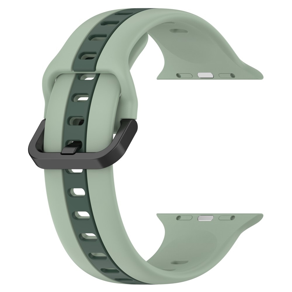 Strap silikónový remienok na Apple Watch Ultra/Ultra 2 49mm/SE/SE 2022/2023 44mm/9/8/7 45mm/6/5/4 44mm/3/2/1 42 mm - zelený/tmavozelený