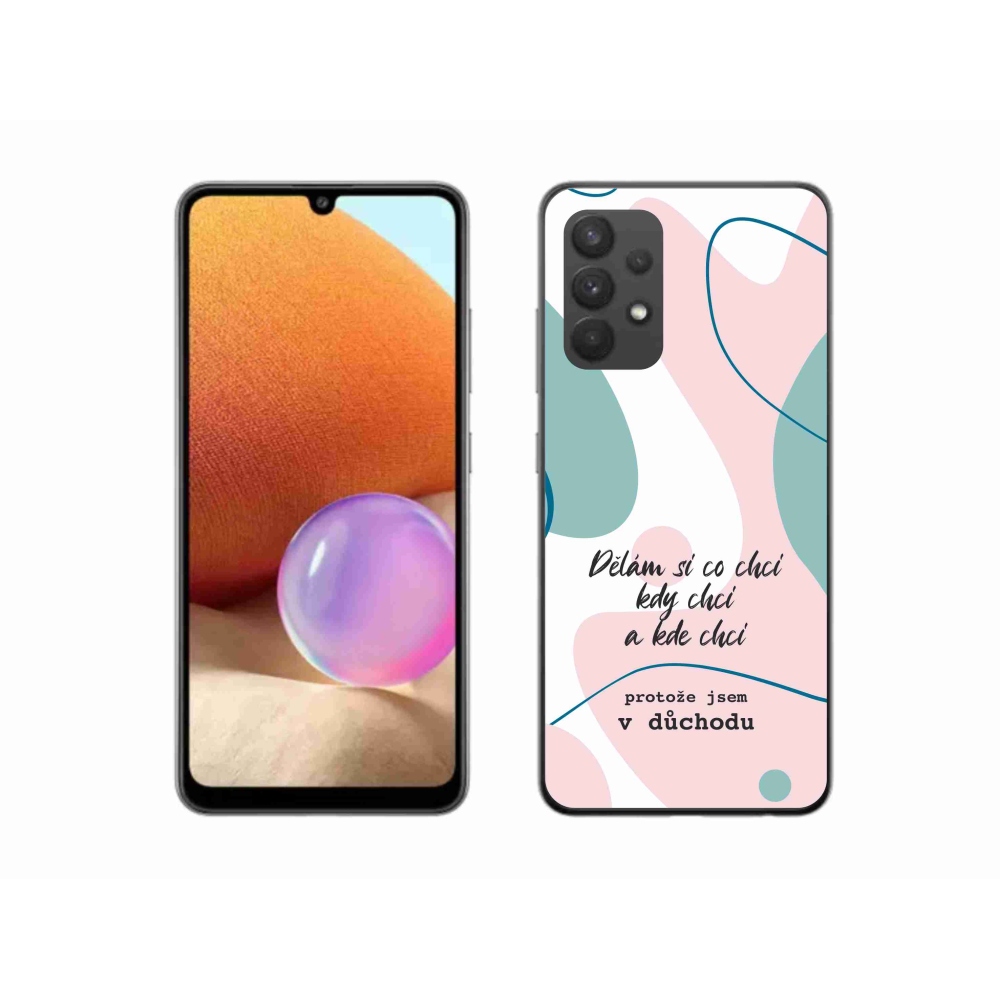 Gélový kryt mmCase na Samsung Galaxy A32 4G - vtipný text 10 biele pozadie