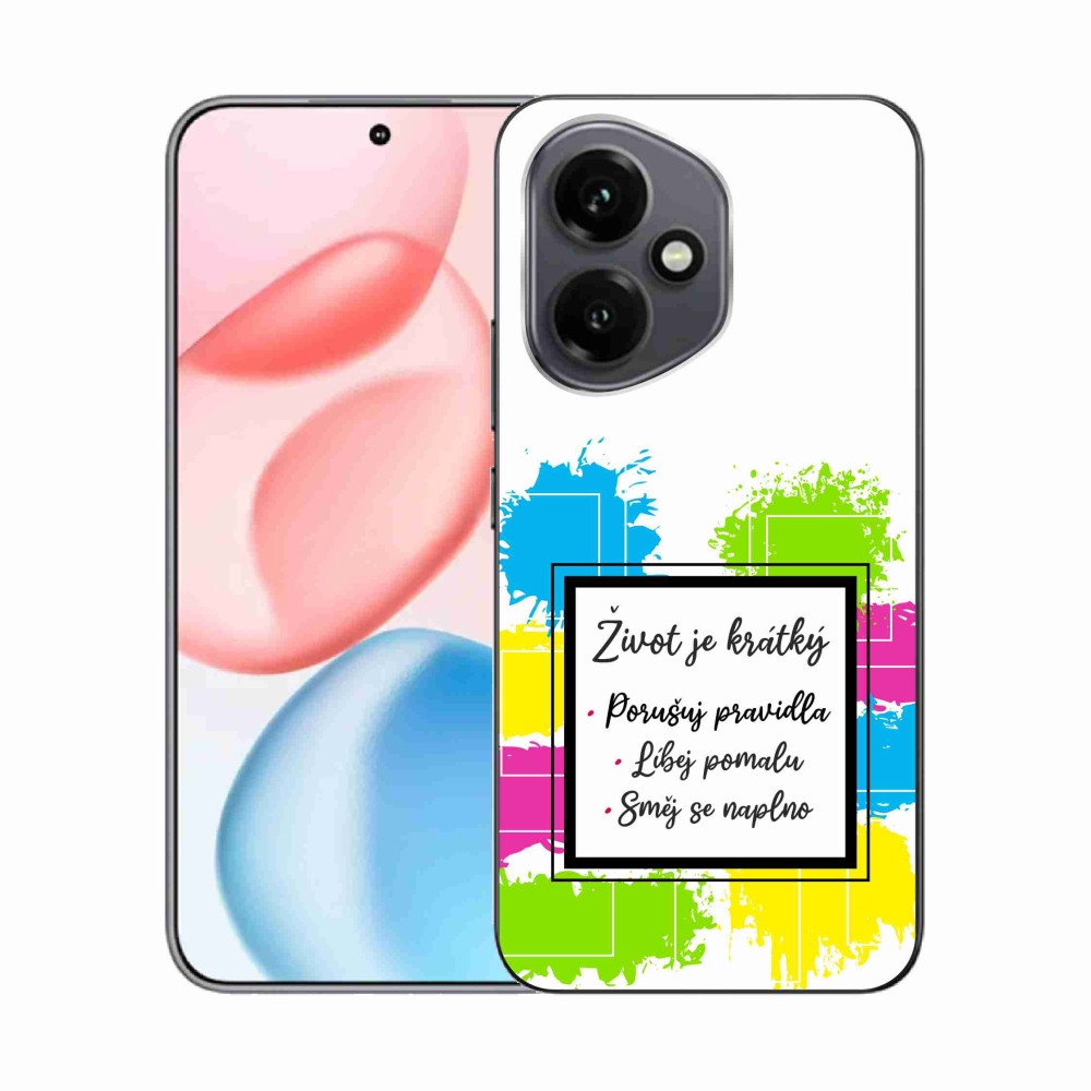 Gélový kryt mmCase na Honor 400 - citát 5 biele pozadie