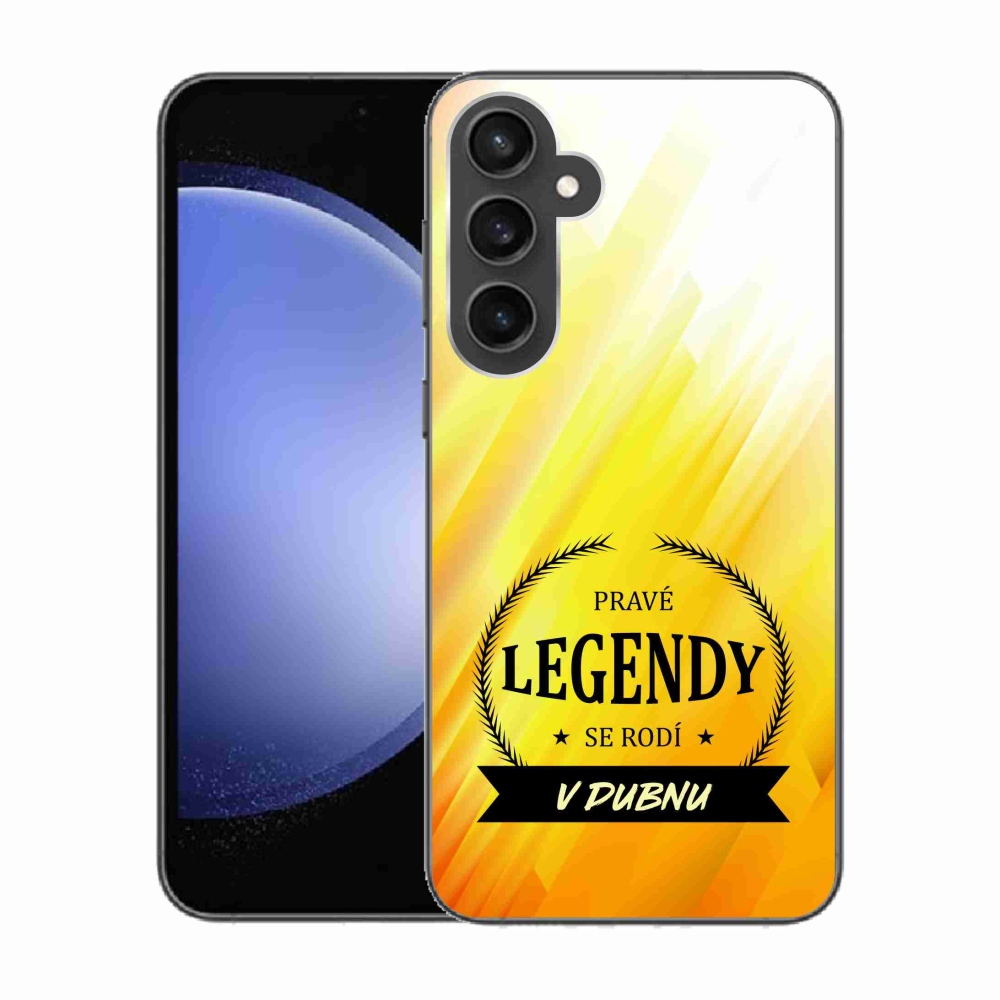 Gélový kryt mmCase na Samsung Galaxy S23 FE - legendy v apríli žlté pozadie