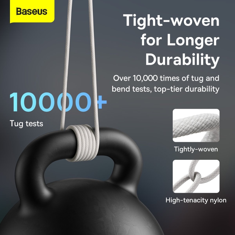 Baseus Dynamic Series Fast Charging Dátový Kábel USB-A - USB-C 100W 2m White