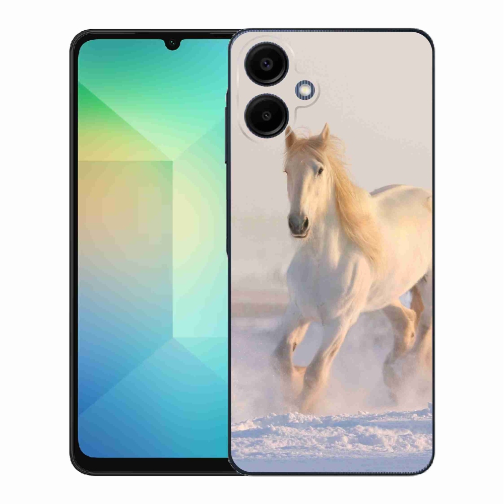 Gélový kryt mmCase na Samsung Galaxy A06 4G - kôň v snehu