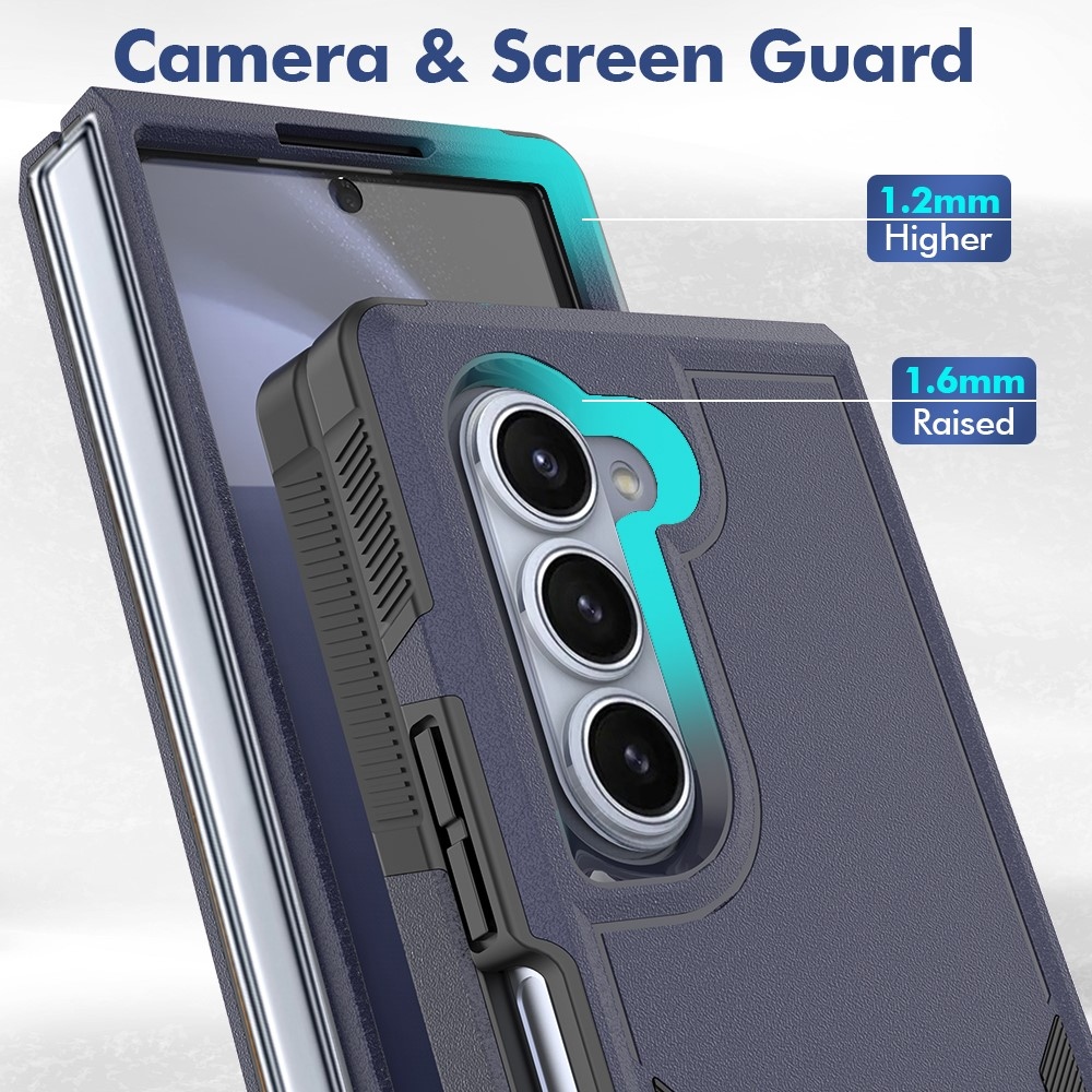 Case plastový kryt na Samsung Galaxy Z Fold6 5G - tmavomodrý