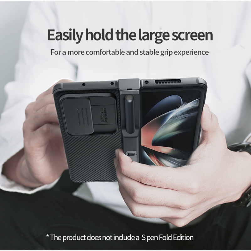 Nillkin CamShield PRE Slot+Stand Zadný Kryt pre Samsung Galaxy Z Fold 4 5G Black