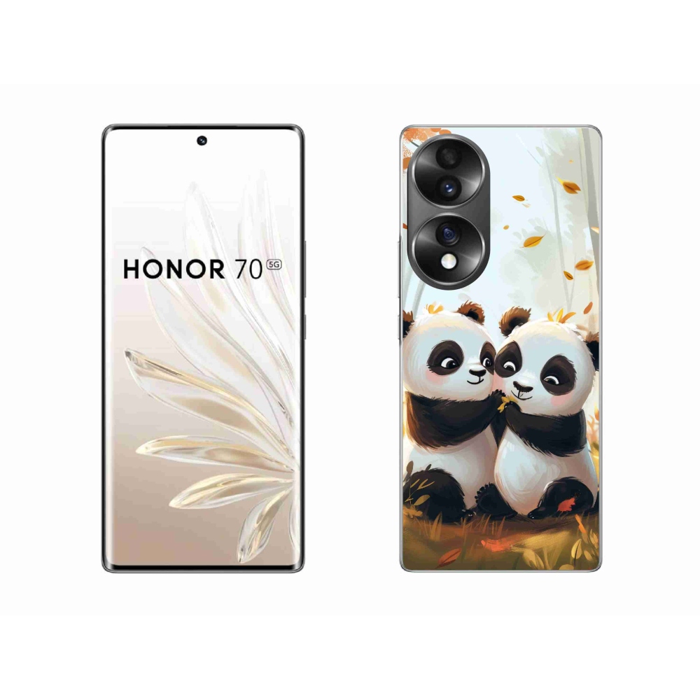 Gélový kryt mmCase na Honor 70 - pandy