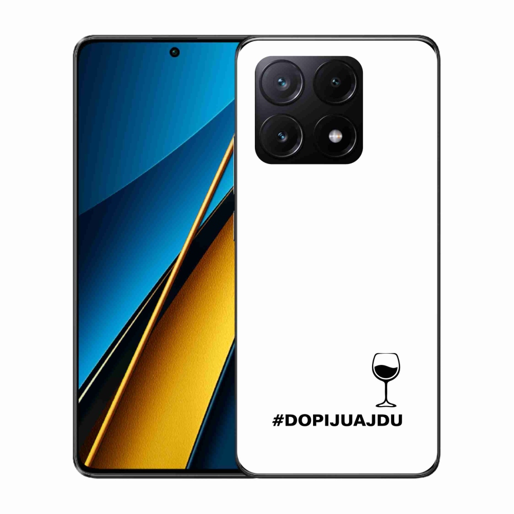 Gélový kryt mmCase na Xiaomi Poco X6 Pro 5G - vínny motív biele pozadie