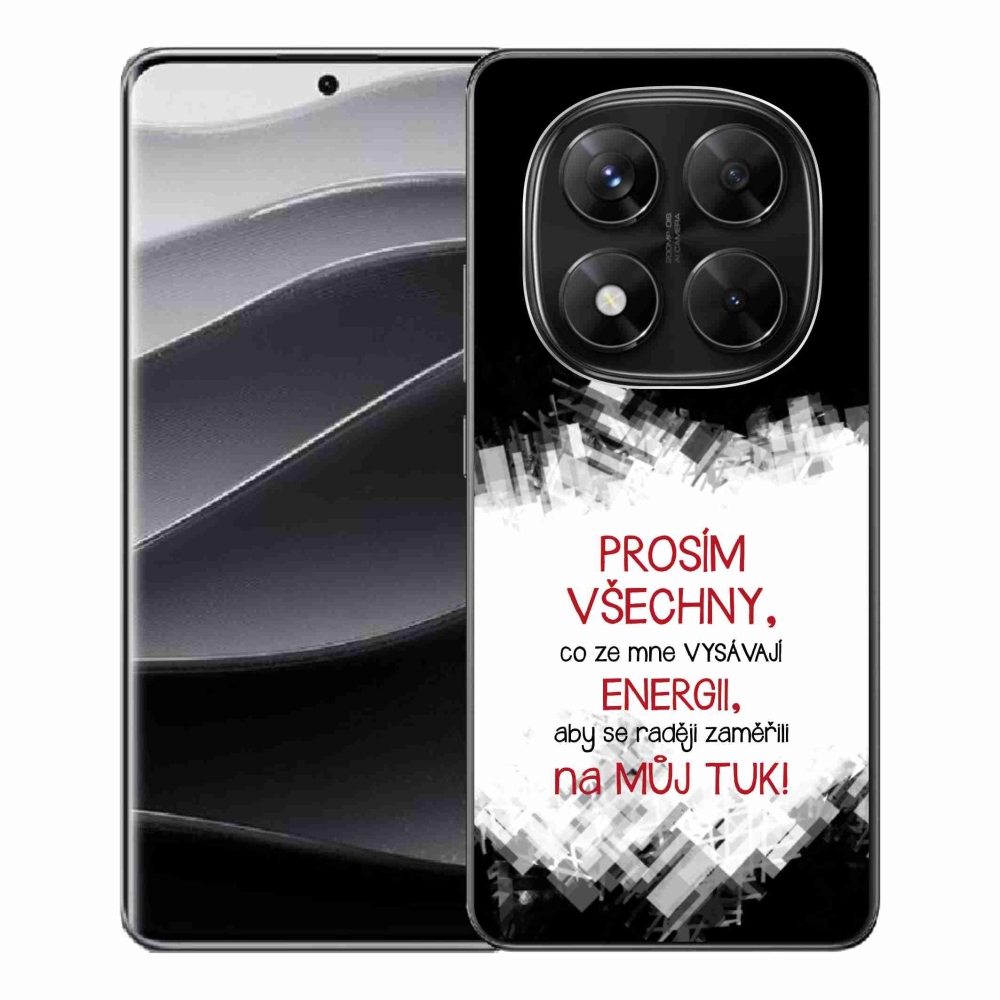 Gélový kryt mmCase na Xiaomi Redmi Note 14 Pro 5G/Poco X7 5G - vtipný text 1 červený
