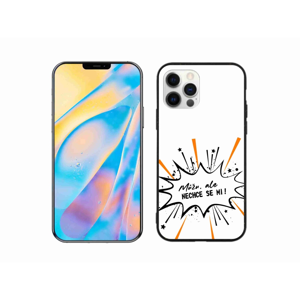 Gélový kryt mmCase na iPhone 12 Pro - vtipný text 11 biele pozadie