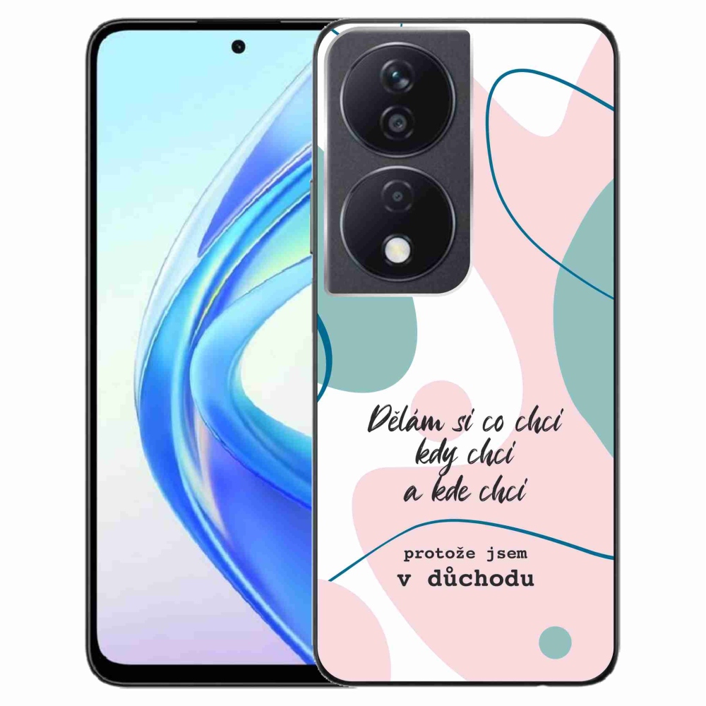 Gélový kryt mmCase na Honor X7b/Honor 90 Smart - vtipný text 10 biele pozadie