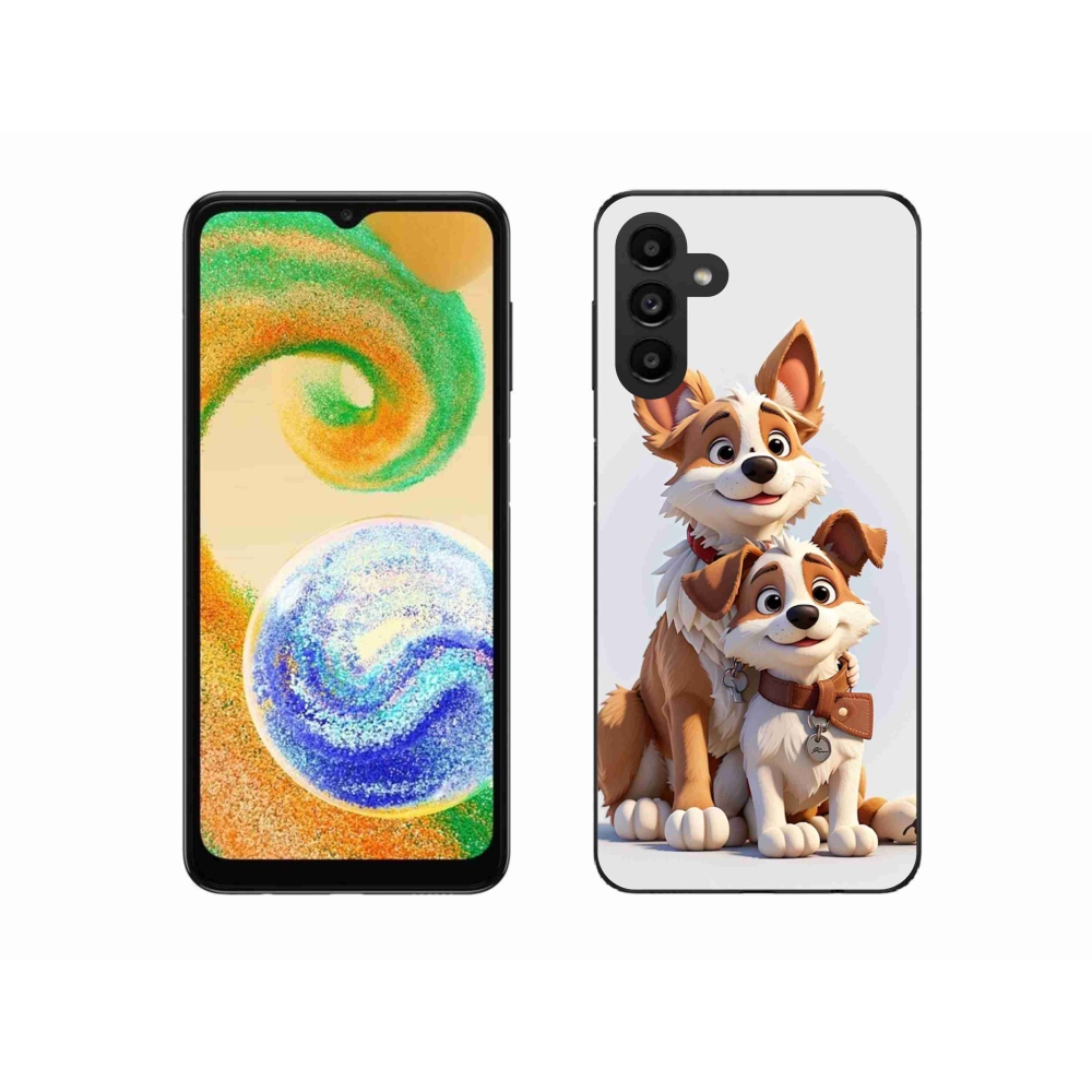 Gélový kryt mmCase na Samsung Galaxy A04s (164.7x76.7x9.1mm) - kreslenie psy