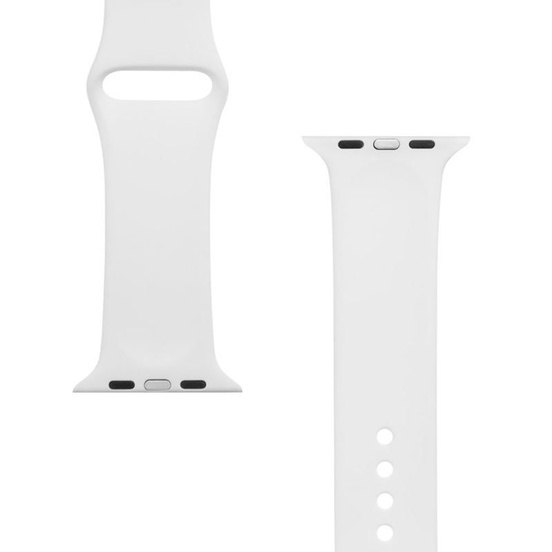 Tactical 499 Silikónový Remienok pre Apple Watch 1/2/3/4/5/6/7/8/9/SE 42/44/45mm White