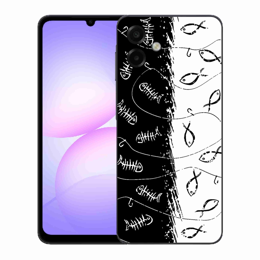 Gélový kryt mmCase na Samsung Galaxy A07 4G - kostry a rybky