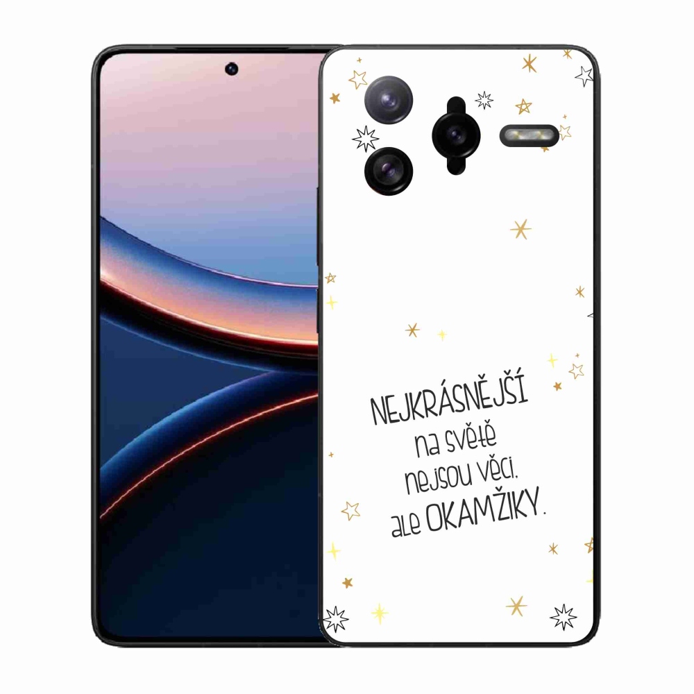 Gélový kryt mmCase na Xiaomi Poco F7 Ultra - citát 4 biele pozadie