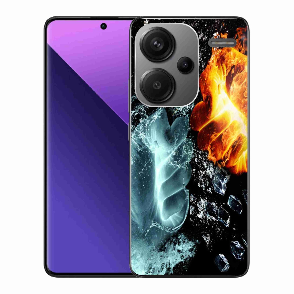 Gélový kryt mmCase na Xiaomi Redmi Note 13 Pro+ 5G - voda a oheň