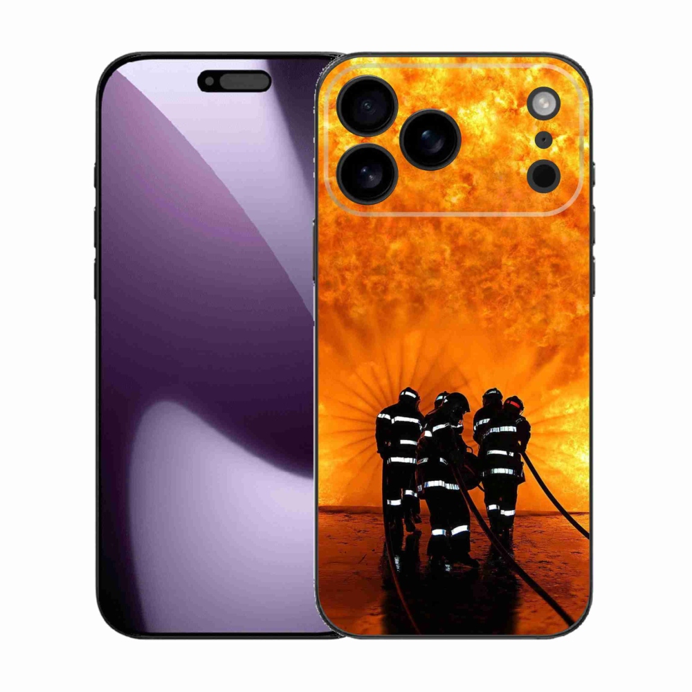 Gélový kryt mmCase na iPhone 17 Pro Max - požiar