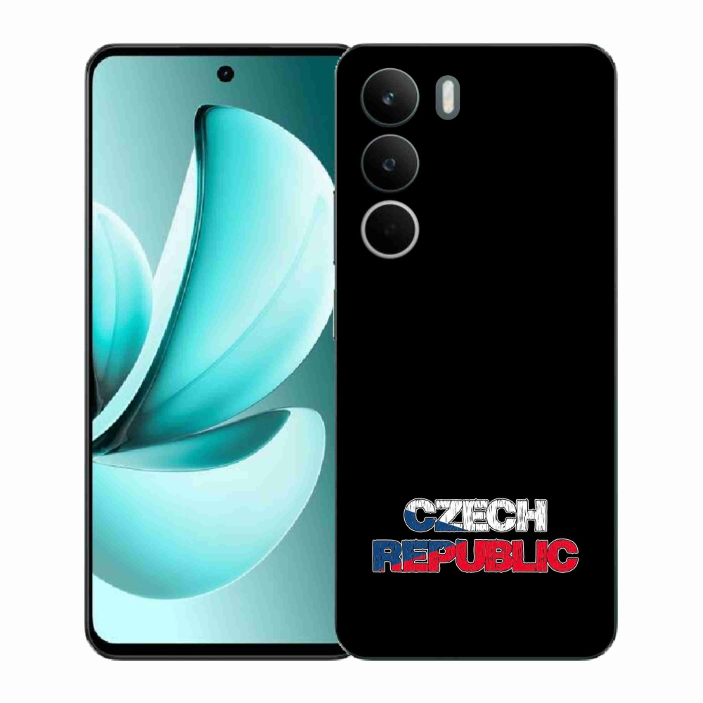 Gélový kryt mmCase na Realme C71 - Czech Republic čierne pozadie