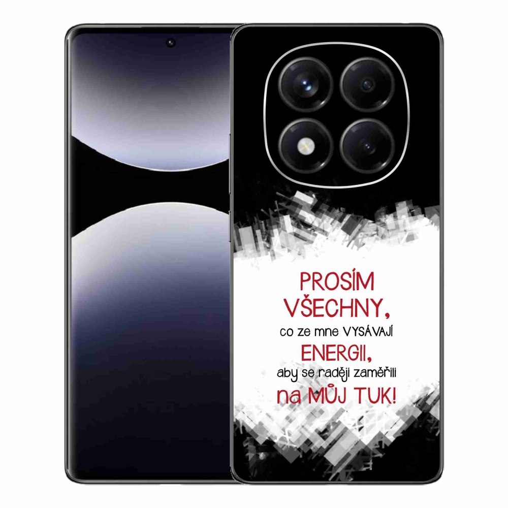 Gélový kryt mmCase na Xiaomi Redmi Note 14 Pro - vtipný text 1 červený