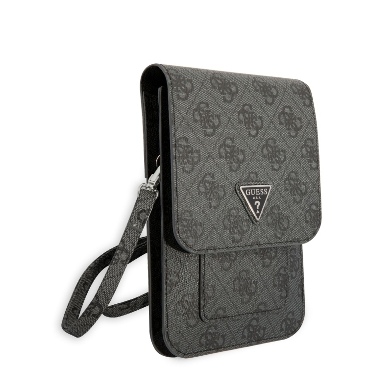 Guess PU 4G Triangle Logo Phone Bag Black