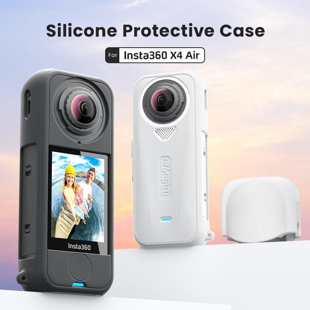 AMAGISN silikónový ochranný obal s krytkou objektívu pre Insta360 X4 Air