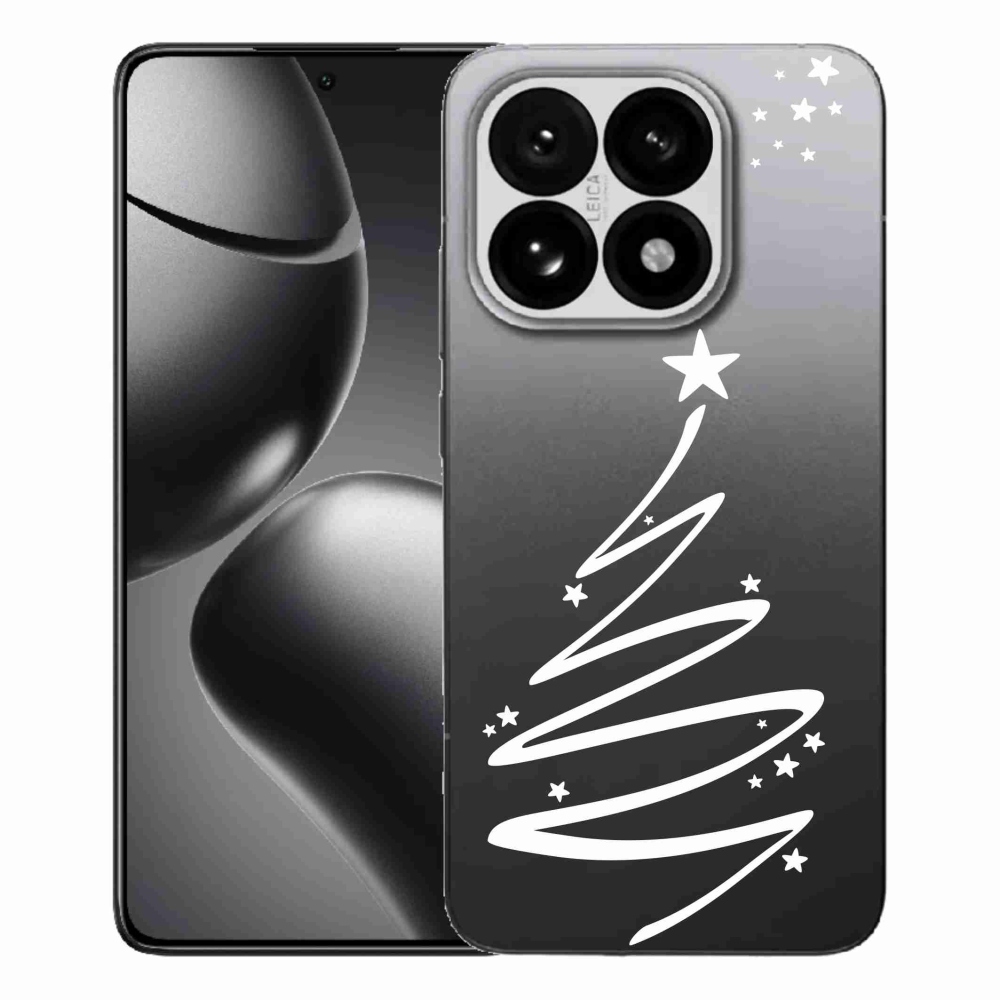 Gélový kryt mmCase na Xiaomi 15T - biely stromček na priehľadnom pozadí