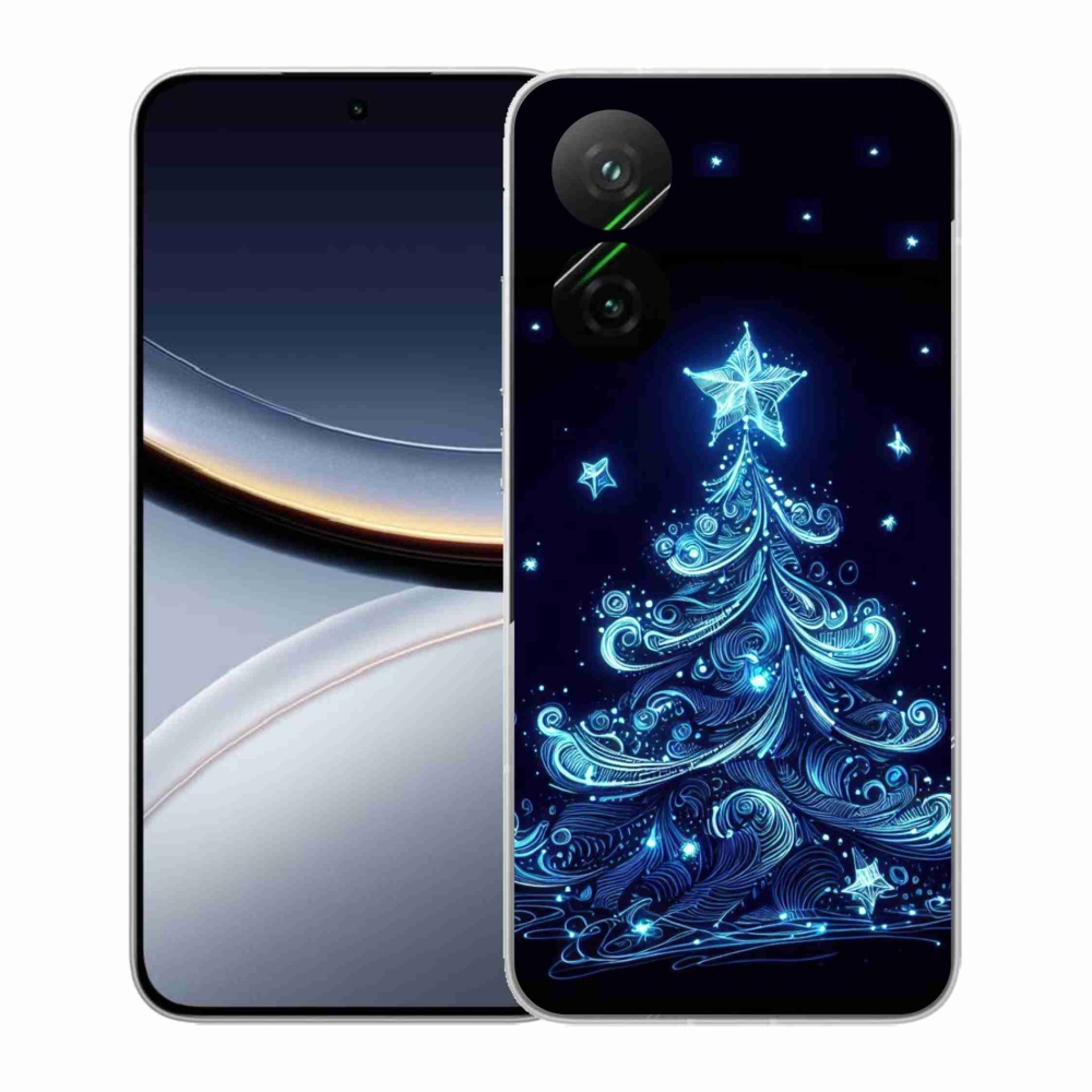Gélový kryt mmCase na Xiaomi Poco F7 5G - neónový vianočný stromček 4
