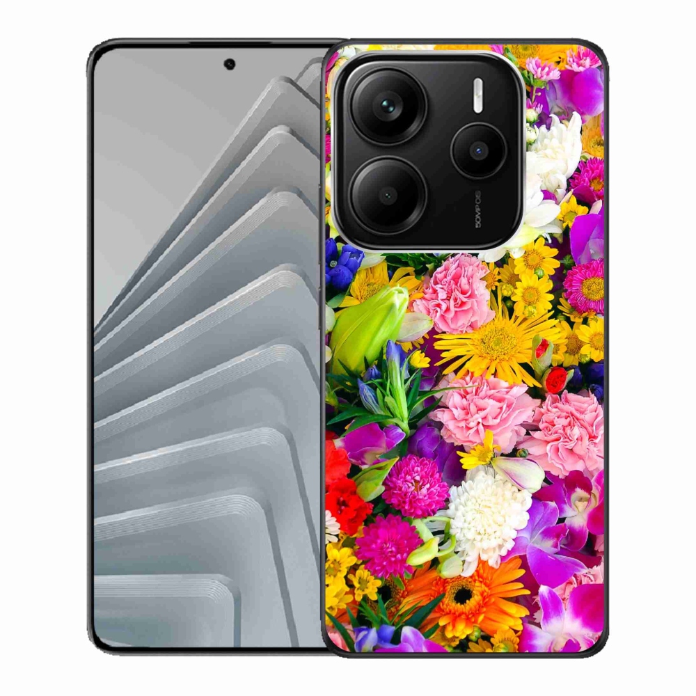 Gélový kryt mmCase na Xiaomi Redmi Note 14 5G - kvety 12