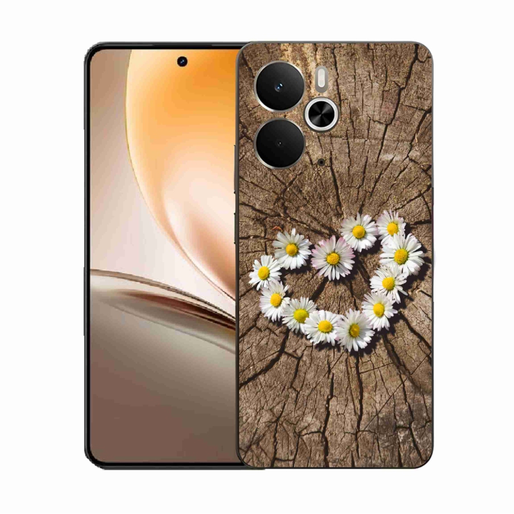 Gélový kryt mmCase na Realme 14 5G - srdce z margaréty