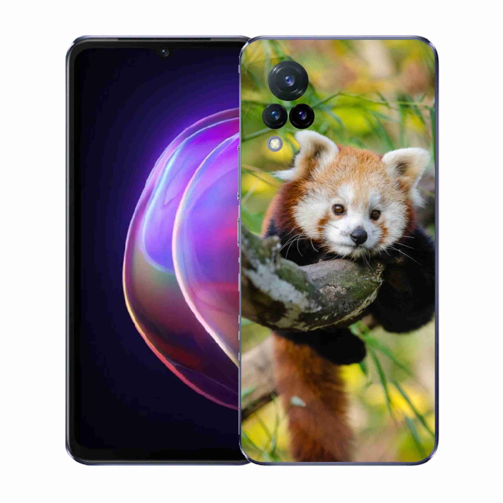 Gélový kryt mmCase na Vivo V21 4G/5G - panda červená