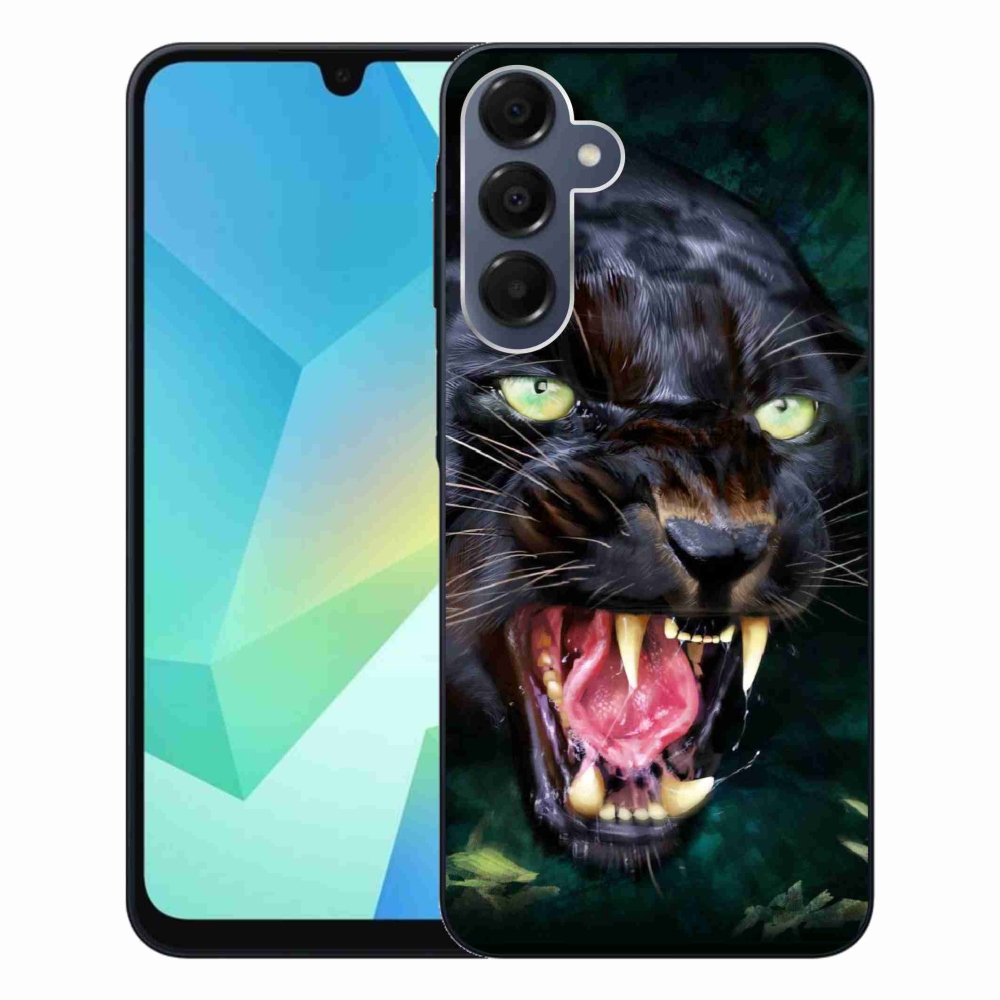 Gélový kryt mmCase na Samsung Galaxy A16 4G/5G - rozzúrený čierny panter