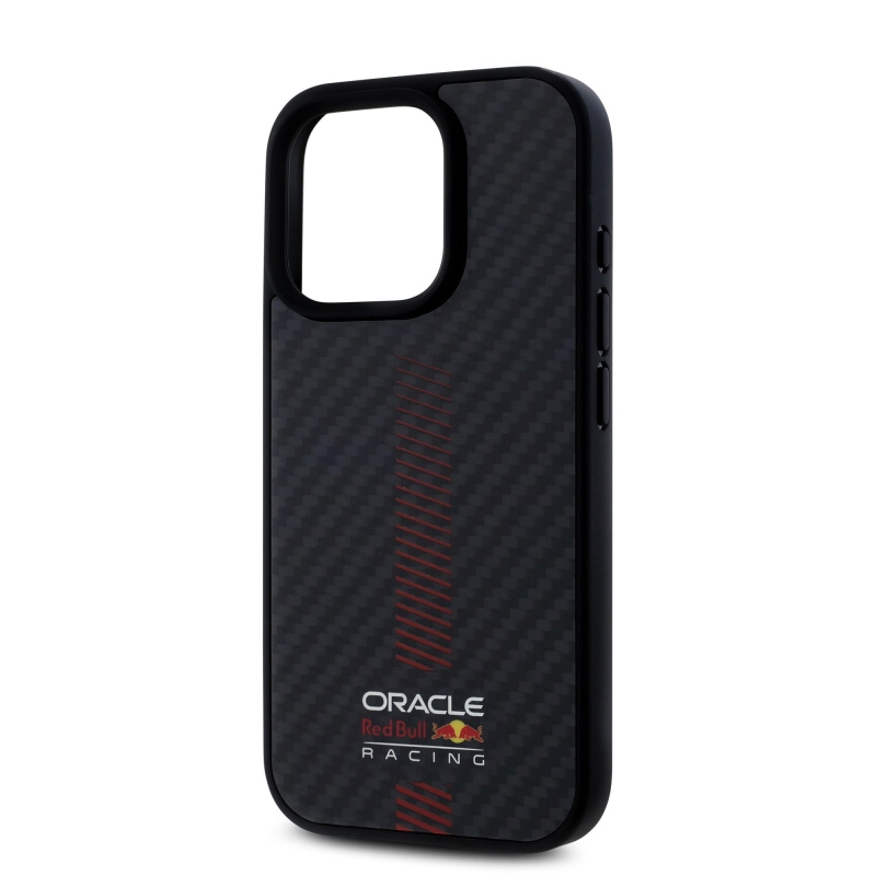 Red Bull Carbon Powerbar MagSafe Zadný Kryt pre iPhone 15 Pro Black