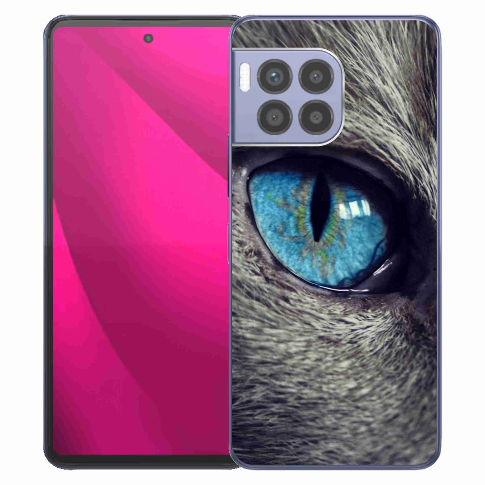 Gélový kryt mmCase na T-Mobile T Phone 2 Pro - modré mačacie oko