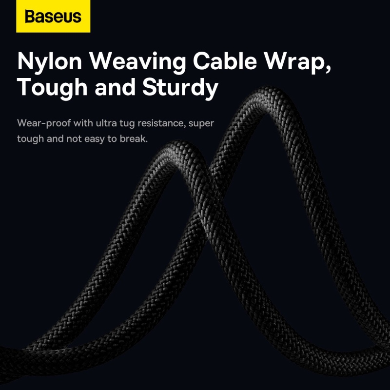 Baseus StarSpeed ​​3v1 Fast Charging Dátový Kábel USB-A - USB-C/Lighting/MicroUSB 20W 3.5A 1.2m Black