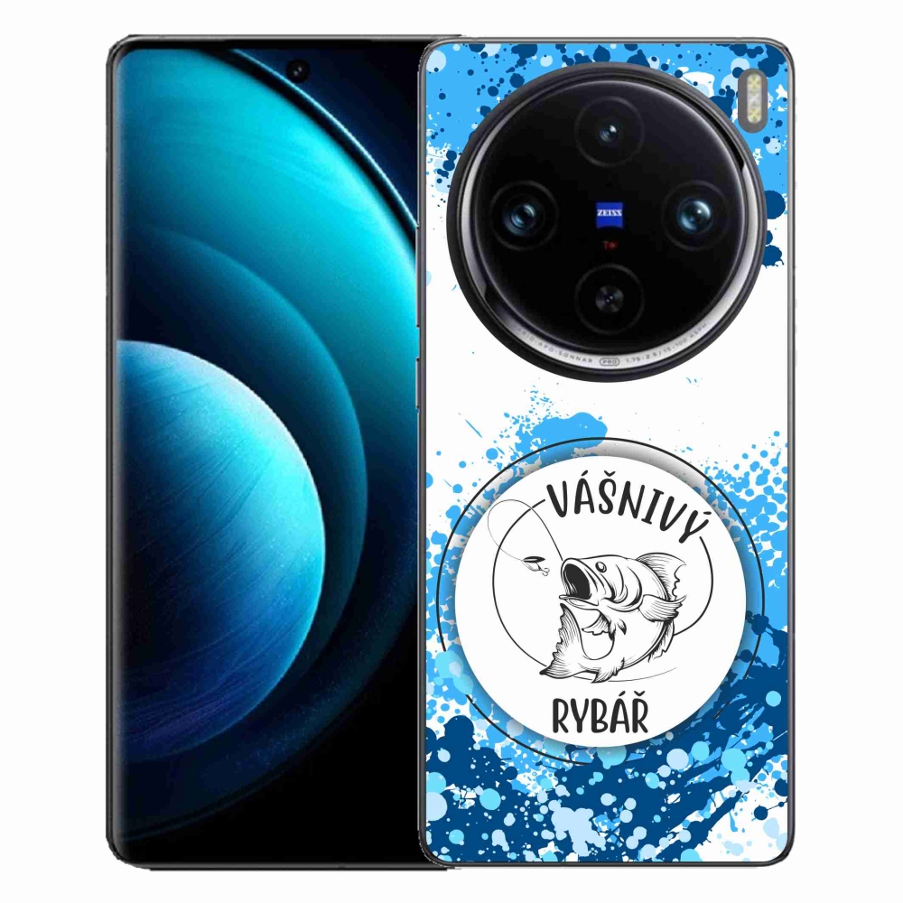 Gélový kryt mmCase na Vivo X100 Pro 5G - vášnivý rybár biele pozadie
