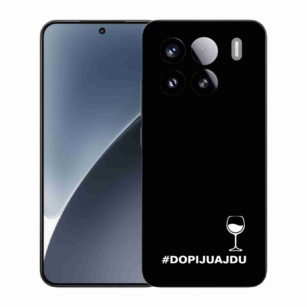Gélový kryt mmCase na Xiaomi 15 - vínny motív čierne pozadie