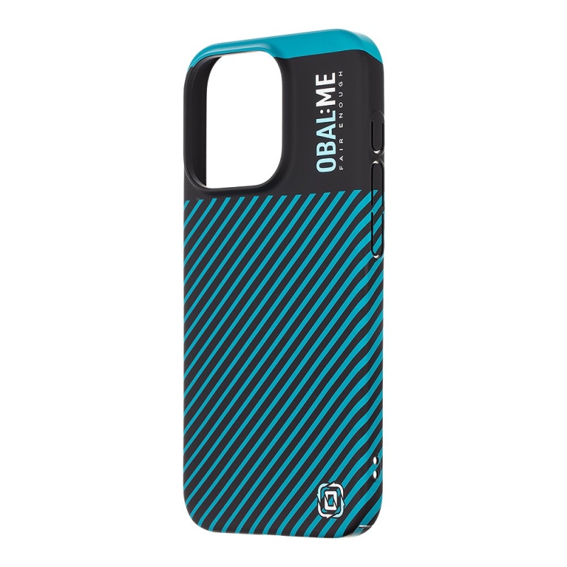 OBAL:ME Flossy Stripes Kryt pre Apple iPhone 15 Pro Black/Teal