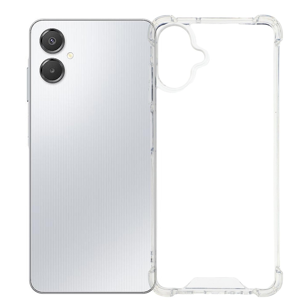 Priehľadný gélový obal s pevným chrbtom as vystuženými rohmi na Samsung Galaxy A07 4G