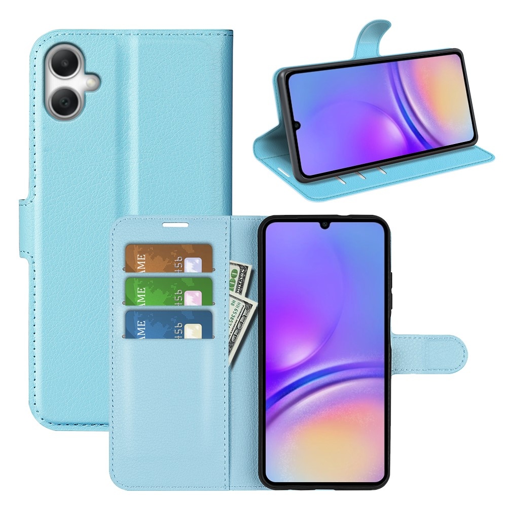 Litchi knižkové púzdro na Samsung Galaxy A07 4G - modré