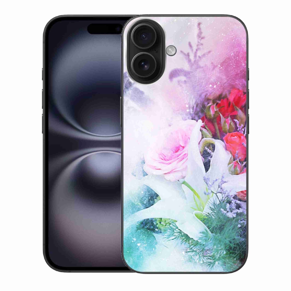 Gélový kryt mmCase na iPhone 16 Plus - kvety 4