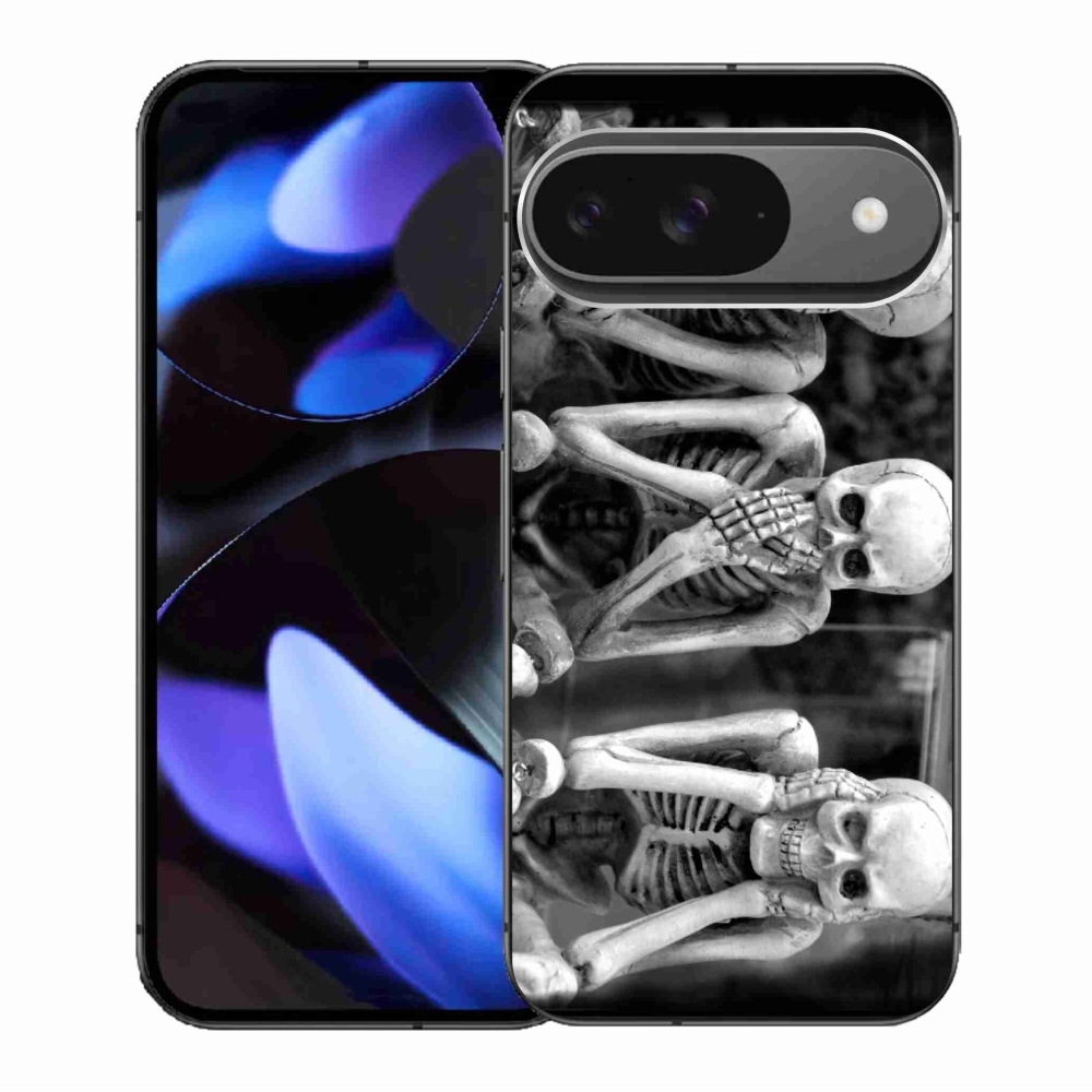 Gélový kryt mmCase na Google Pixel 9/9 Pro - kostlivci