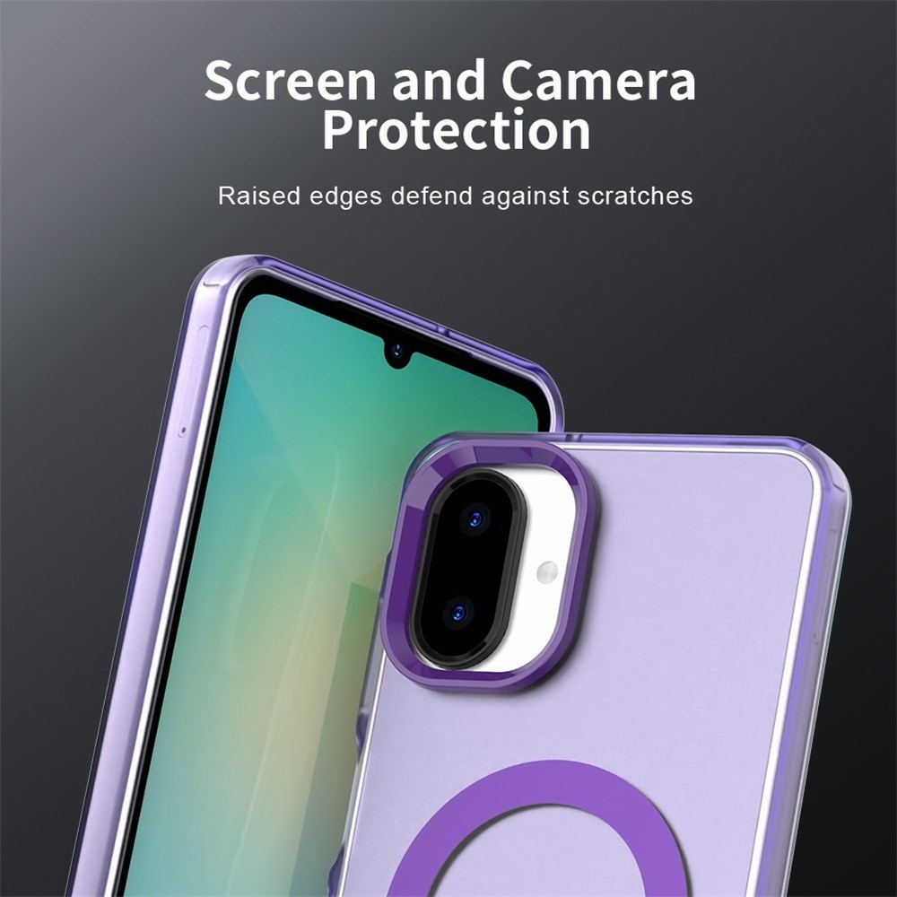 Candy gélový obal MagSafe pre Samsung Galaxy A07 4G - fialový