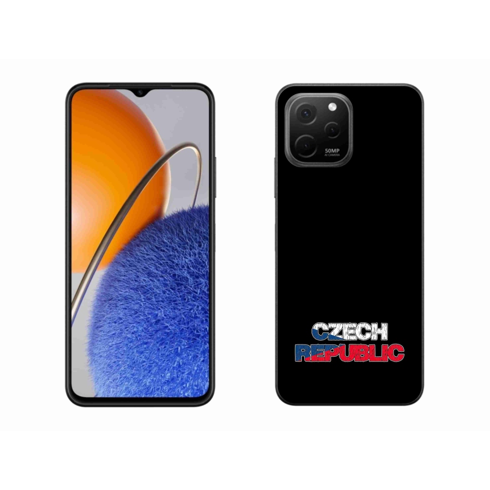 Gélový kryt mmCase na Huawei Nova Y61 - Czech Republic čierne pozadie