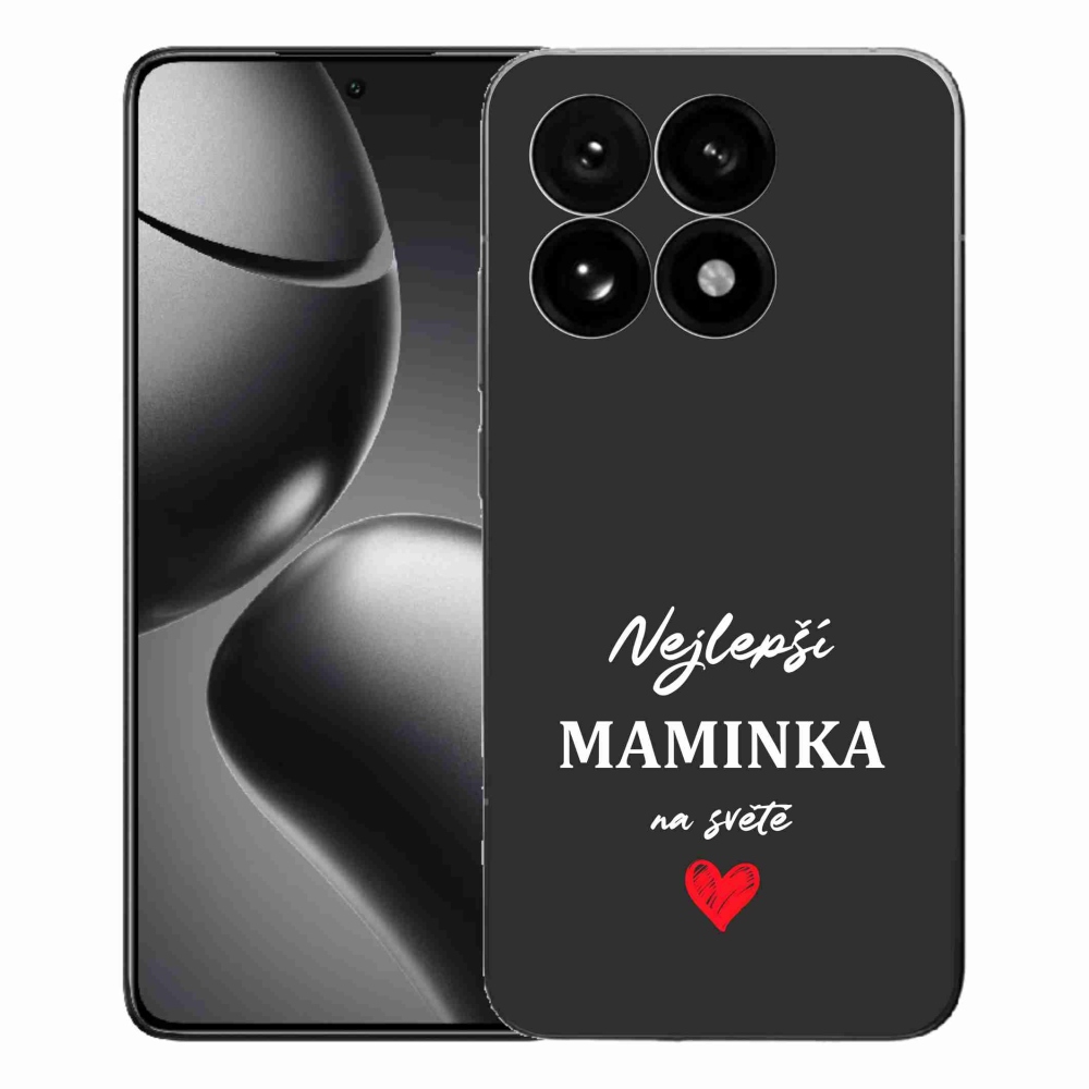 Gélový kryt mmCase na Xiaomi 15T - najlepšia mamička 1 čierne pozadie