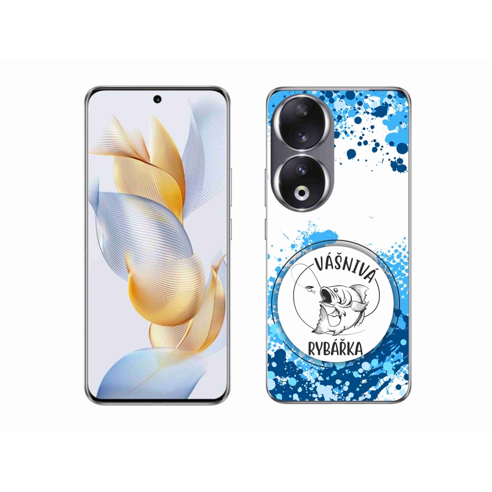 Gélový kryt mmCase na Honor 90 - vášnivá rybárka biele pozadie