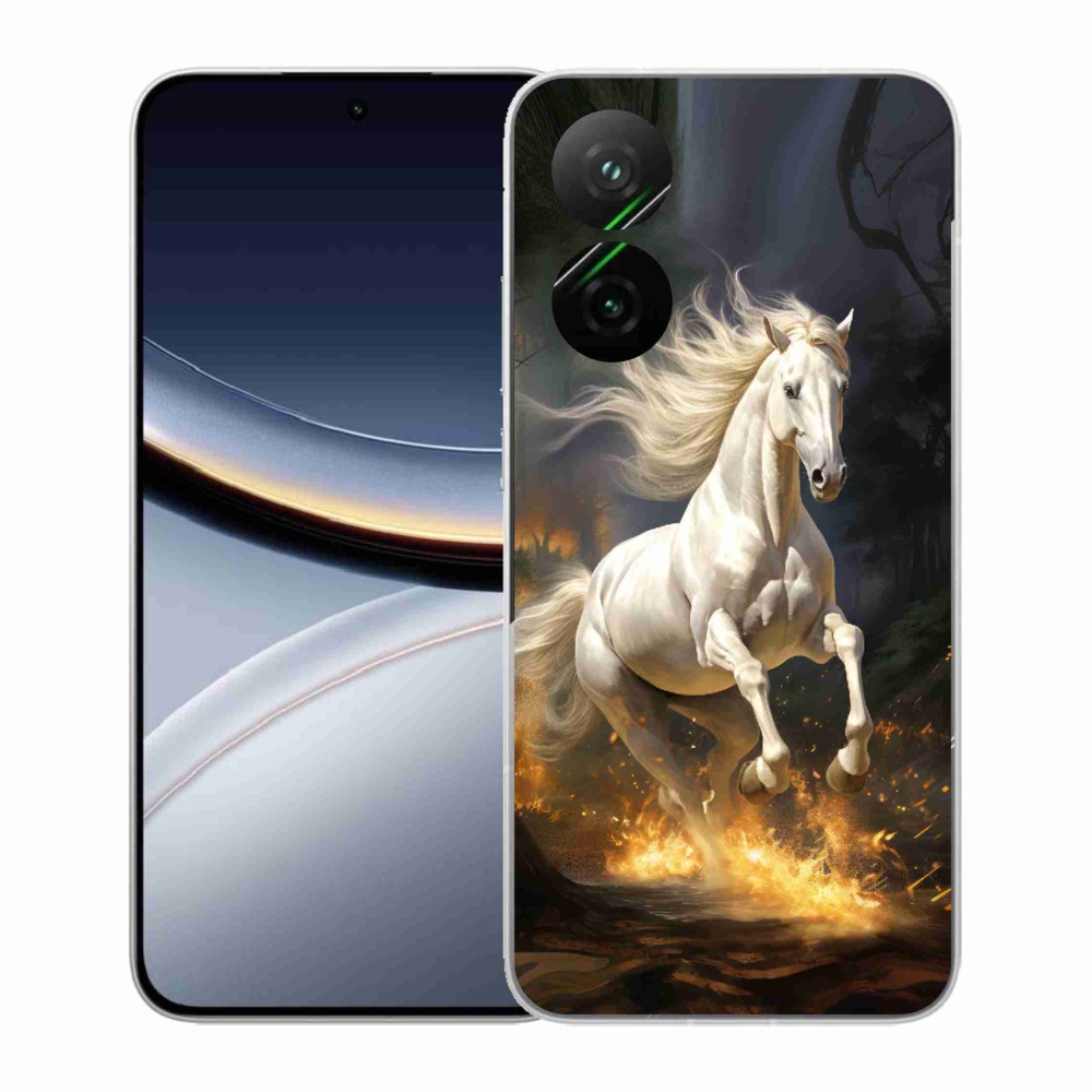 Gélový kryt mmCase na Xiaomi Poco F7 5G - biely kôň 2