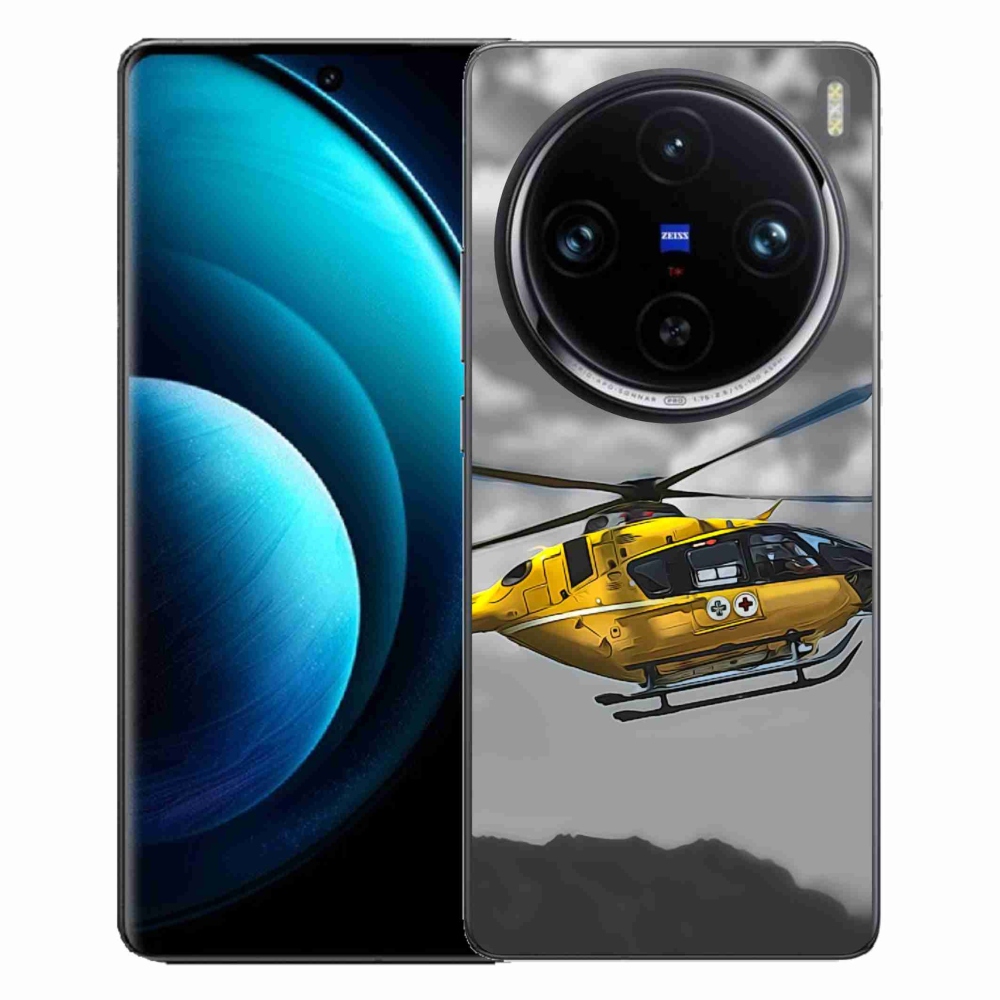 Gélový kryt mmCase na Vivo X100 Pro 5G - žltá helikoptéra