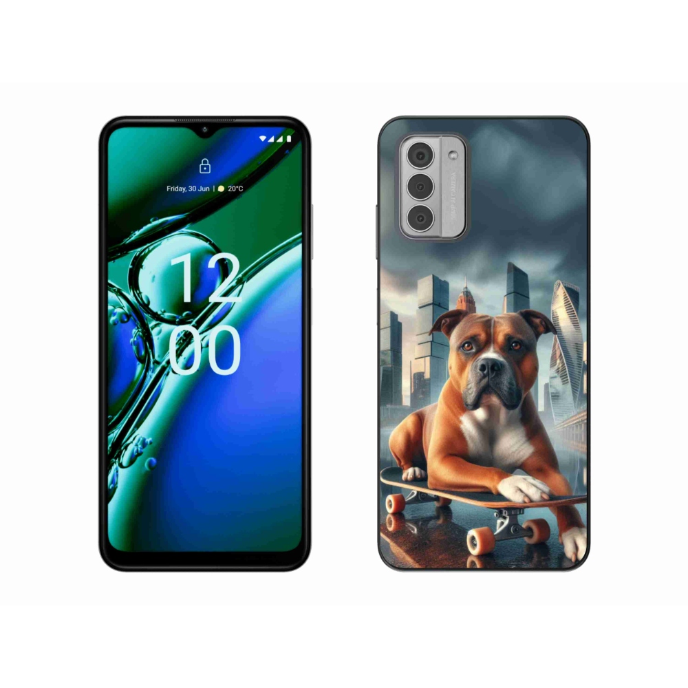 Gélový kryt mmCase na Nokia G42 - pes na skateboarde