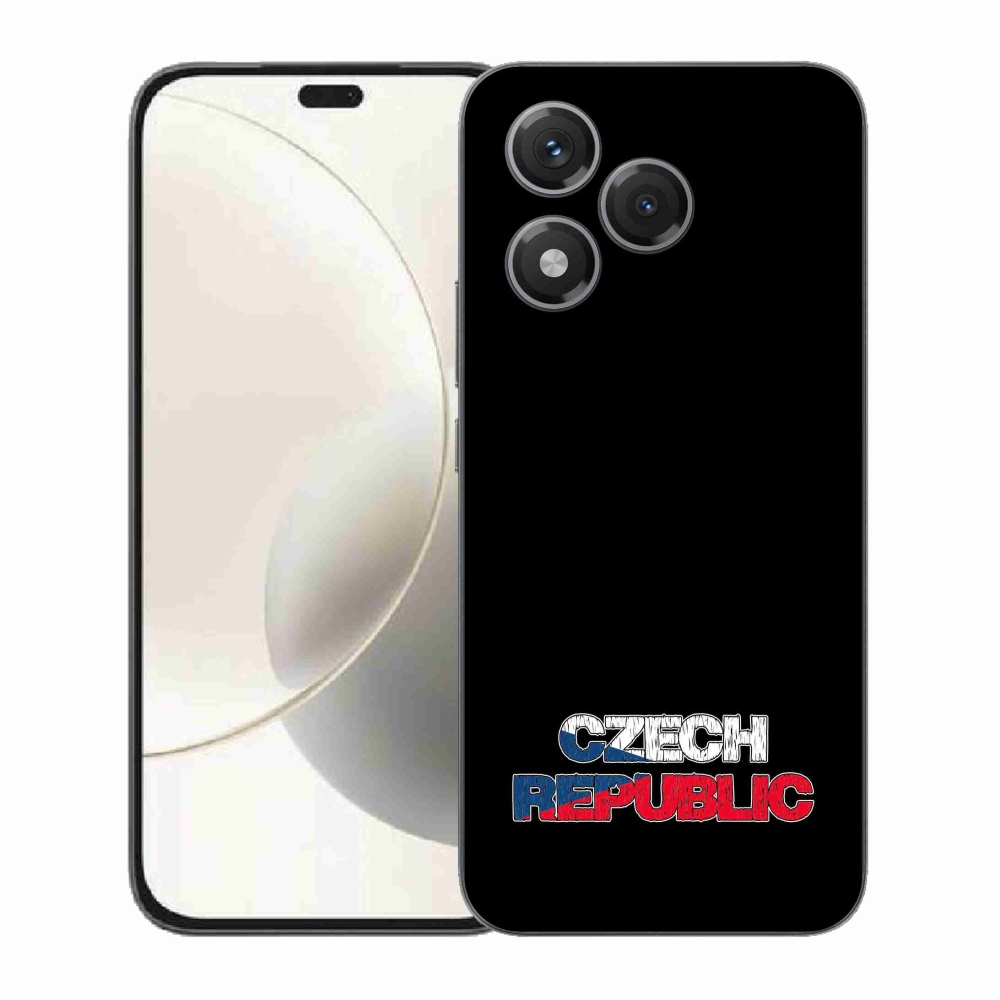 Gélový kryt mmCase na Honor 400 Lite - Czech Republic čierne pozadie
