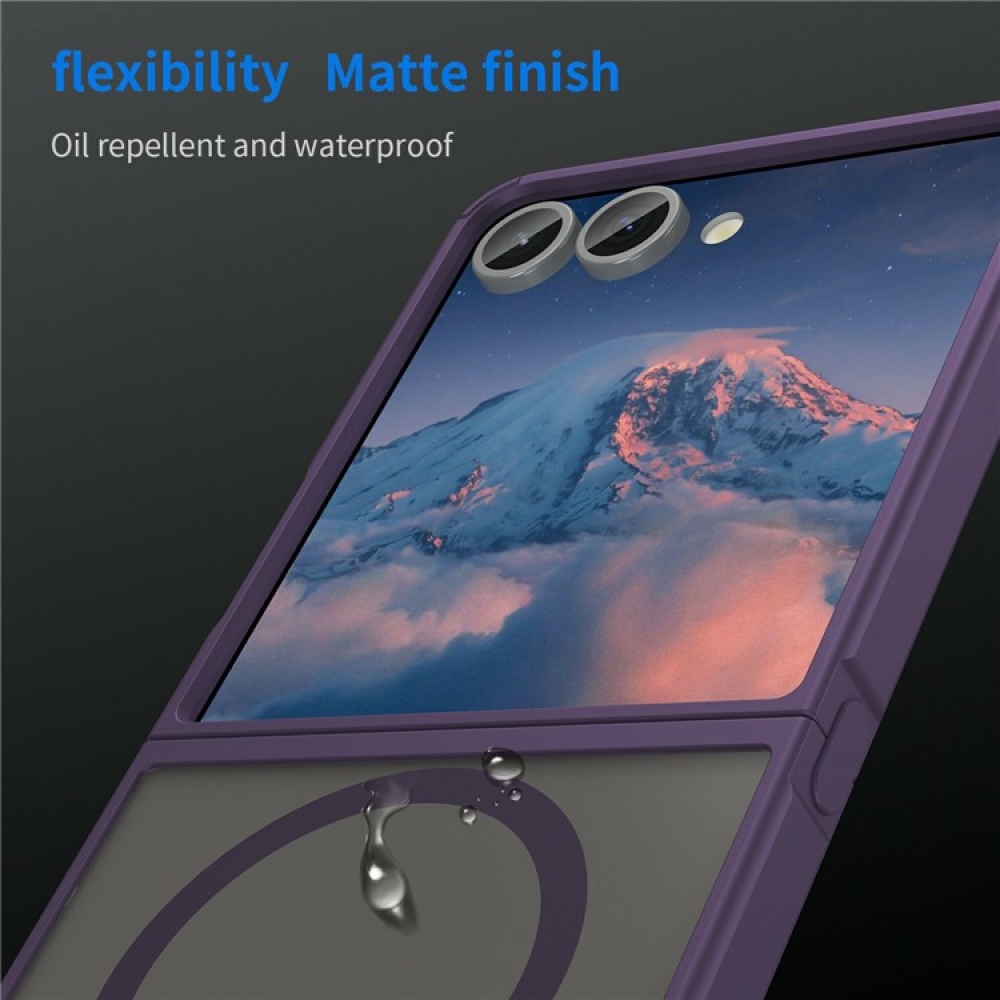 Case matný gélový obal s MagSafe na Samsung Galaxy Z Flip7 5G - fialový